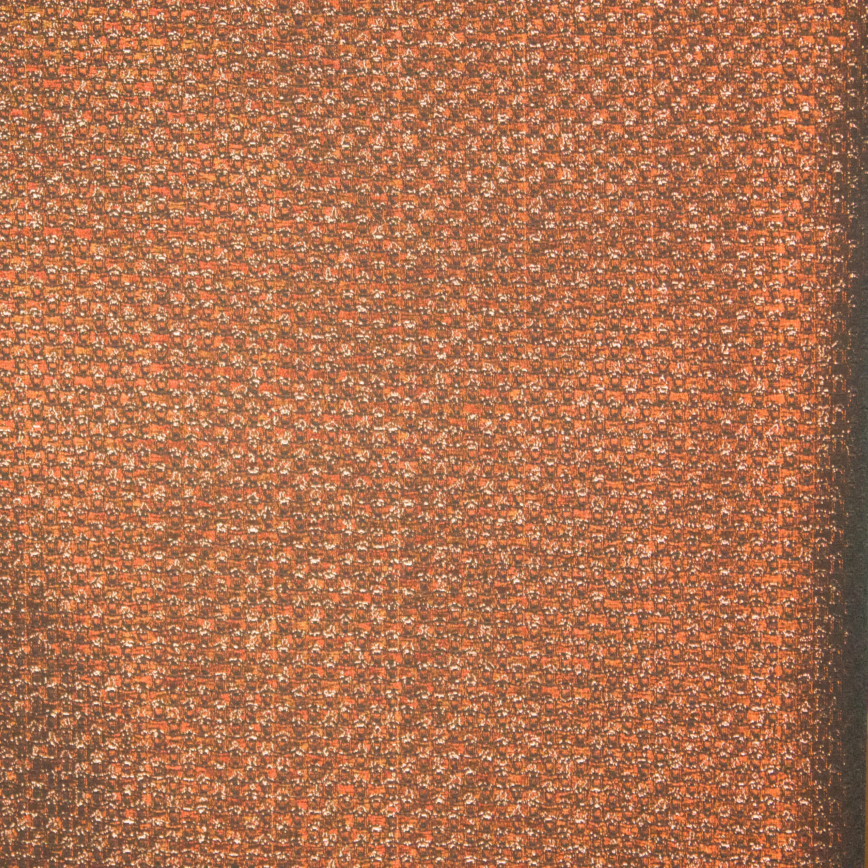 Changeant jacquard met ingeweven wafeltje zwart/koper